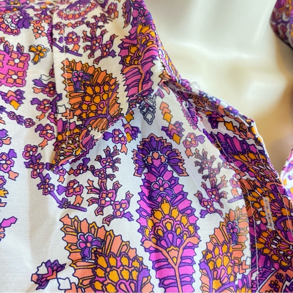 JC Penney’s Blouse Women Large Button Down Silk Blend Multi Colored - Picture 8 of 9